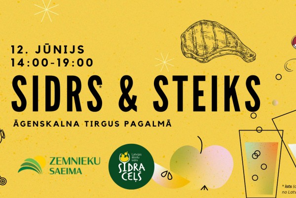 Latvijas labumi - ābolu sidrs un steiks!